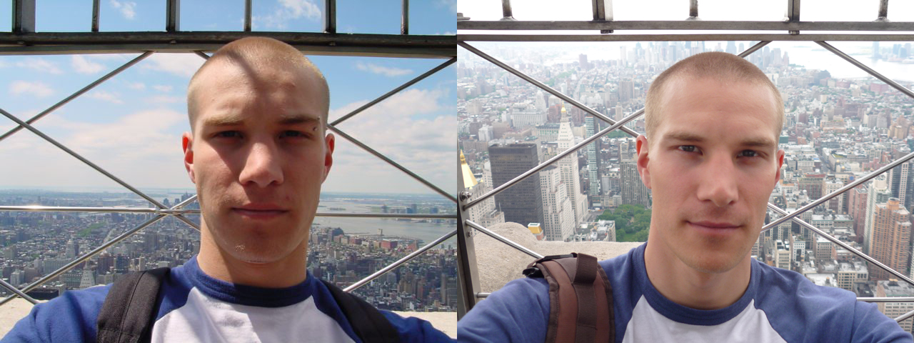 Almost exactly 7 years separate these 2 pictures: 22.05.2002 vs 03.06.2009