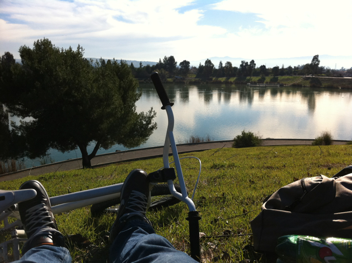 Chilling at Lake Cunningham Park