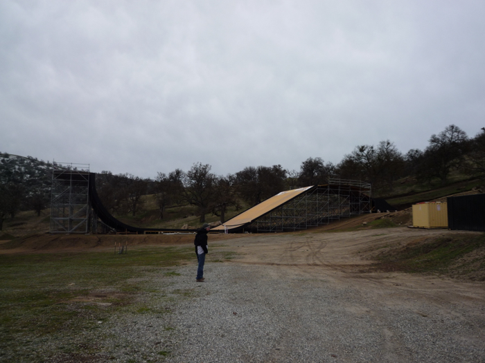 Big Air landing, from the side