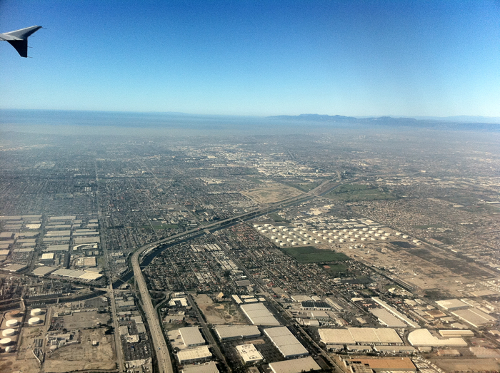 See the smog over L.A.?