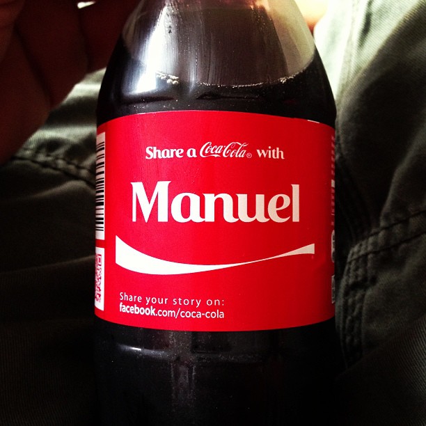 apparemment mon prénom est suffisamment commun pour figurer sur une bouteille de Coca