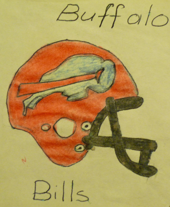 Toujours dans ma fascination des USA, j’ai dessiné les casques de quelques équipes de NFL (1991)