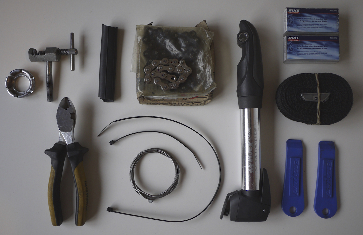 Contents of the tools bag
