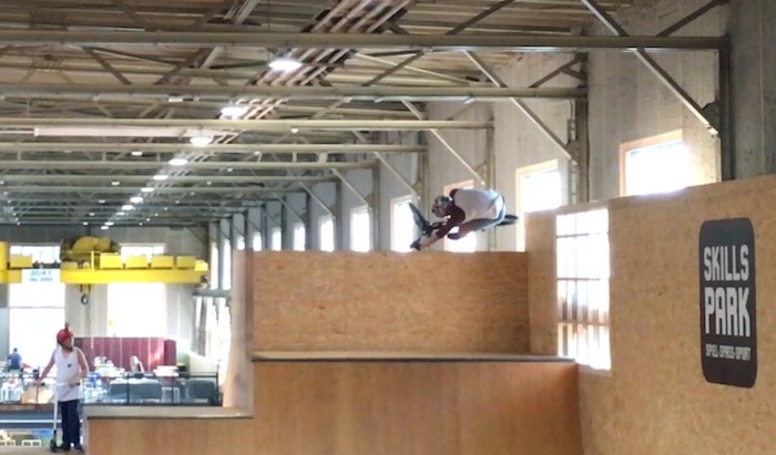 Screengrab of a self-shot air at Skillspark