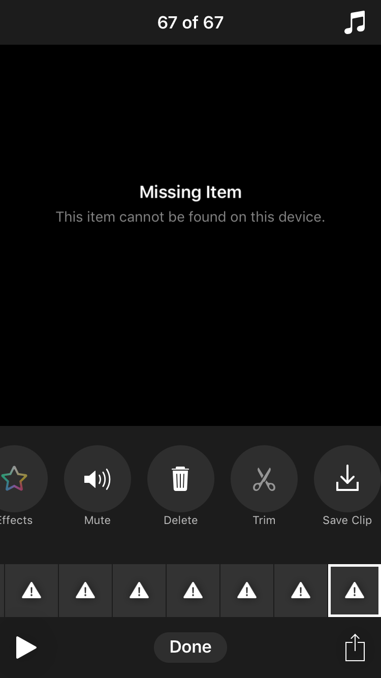 The Apple Clips app lost all data