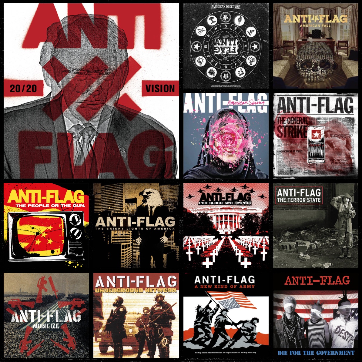 Anti-Flag records from 1996 to 2020