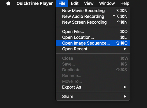 Create a time lapse with QuickTime